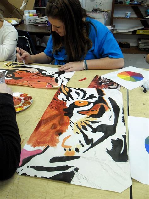 lessons     art room cropped animal portrait paintings art