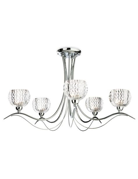 Firstlight Blanche Ceiling 5 Light Semi Flush Light Chrome