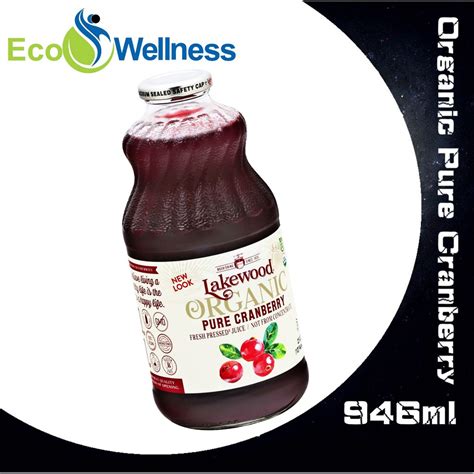 Lakewood Organic Pure Cranberry Juices Fresh Pressed Juice 946ml