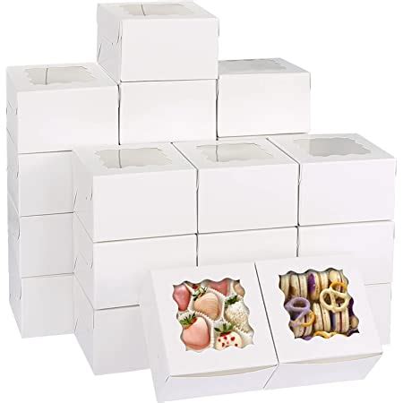 Amazon Oamceg Pcs Bakery Boxes With Window And Stickers X X