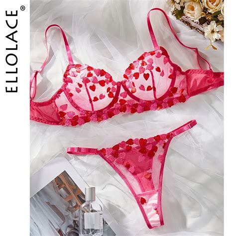 Ellolace Fantasy Lingerie Erotic Outfit Love Embroidery Lace Romantic