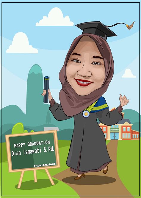 Detail Karikatur Wisuda Wanita Koleksi Nomer