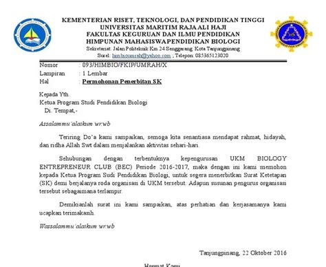 Contoh Surat Permohonan Sk Pengurus Jaigliarilas Contoh Surat