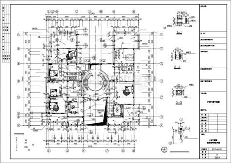 精美的2层别墅建筑施工图纸（共6张）叠拼别墅土木在线