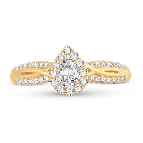 Diamond Ring 1/2 ct tw Pear-shaped 14K Yellow Gold | Jared