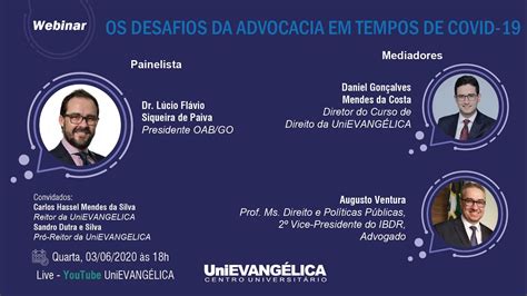 Webinar Os Desafios Da Advocacia Em Tempos De COVID 19 YouTube