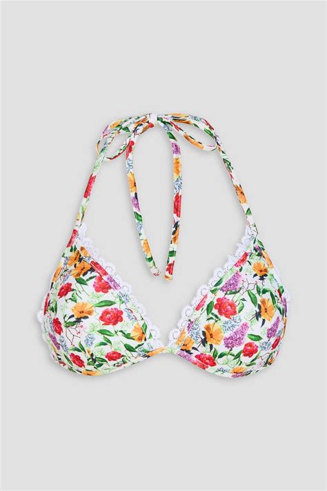 CHARO RUIZ IBIZA Floral Print Triangle Bikini Top THE OUTNET