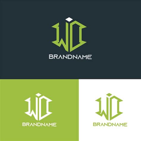 Modèle De Conception De Logo Lettre Initiale Monogramme Moderne Wd