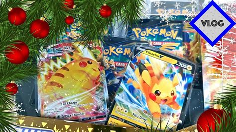 Новогодняя распаковка Pokemon Pikachu V Max Set Winter Holidays