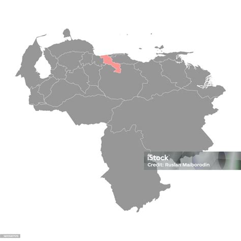 Aragua Venezuela - Aragua State Map Administrative Division Of Venezuela Stock ...