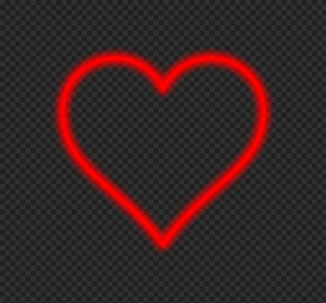 Hd Red Beautiful Neon Heart Love Valentine Png Citypng