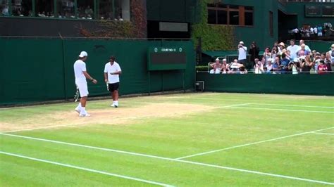 Rafa Nadal Practicing Backhands Wimbledon 2010 Youtube