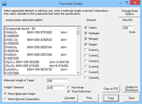 Molecular Weight Calculator Download Free (Windows) - 6.49 Build 243