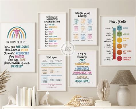 8 SCHOOL NURSE Office Decor School Clinic School Nurse Posters - Etsy