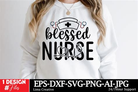 Blessed Nurse Svg Cut File Graphic By Lima Creative · Creative Fabrica