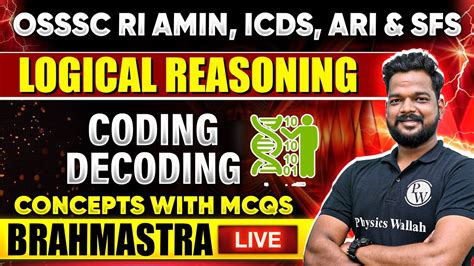 Brahmastra Live OSSSC RI AMIN ICDS ARI SFS Logical Reasoning