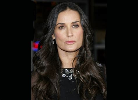 Demi Moore With Long Brunette Hair And Curls