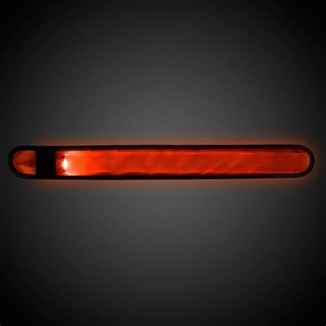 Orange Led Slap Bracelet Badges Bracelets Necklaces Rings