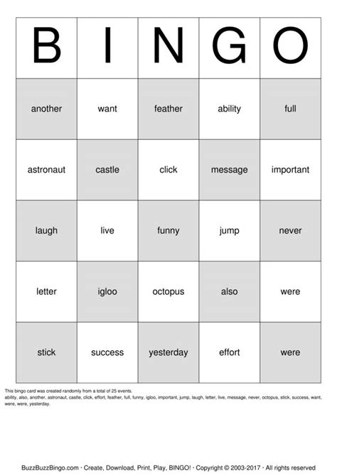 Short vowel bingo cards