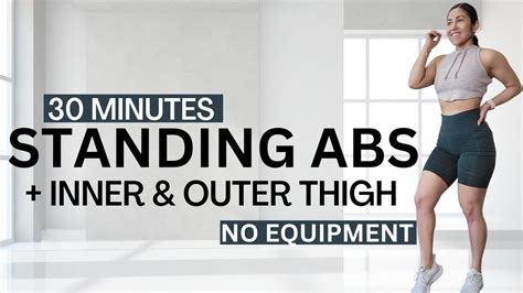 Min Glutes Standing Abs Inner Outer Thigh Toning Workout No