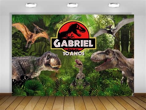 Painel Jurassic Park Compre Produtos Personalizados No Elo7