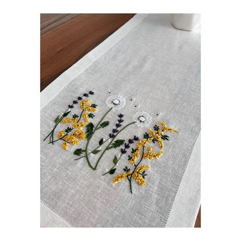 Rococo Wildflowers Linen Table Runner 130x35 Cm Buy Rococo