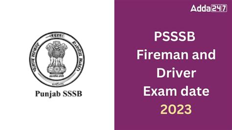 Psssb Fireman Exam Date Out Complete Schedule