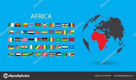 Banderas Pa Ses Ilustrados Para Continente Africano Vector Gr Fico