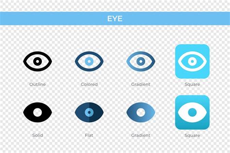 Eye Icon In Different Style Eye Vector Icons Designed In Outline