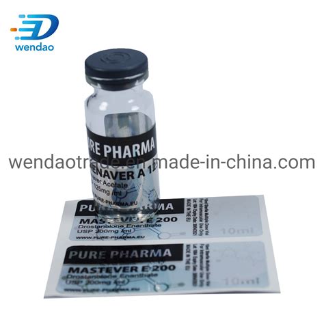 packaging test sticker medical sheet label glass label ml vial