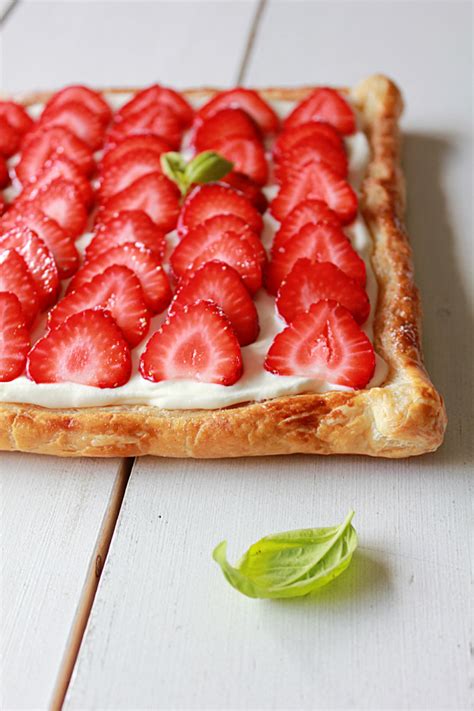 Strawberry Cream Cheese Puff Pastry Tart Oh Sweet Day Blog