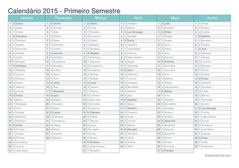 Calendário 2015 Para Imprimir Icalendá