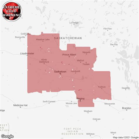 Areas Of Saskatchewan Under Extreme Cold Warning Battlefordsnow