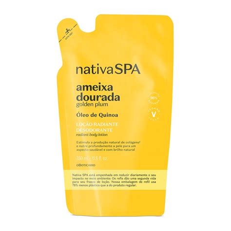 Refil Loção Radiante Desodorante Corporal Nativa Spa Ameixa Dourada