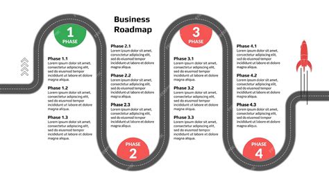 Premium Vector | Roadmap with winding road with stages and rocket on ...