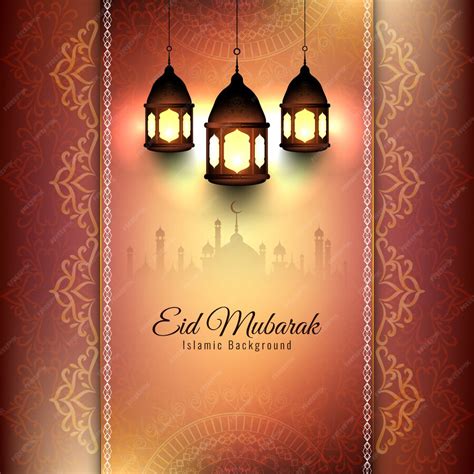 Premium Vector Abstract Eid Mubarak Religious Background Design