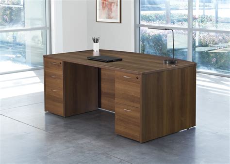 Bow Front Desk With Drawers