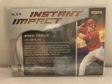 Prizm Instant Impact Mike Trout Base Los Angeles Angels Ebay