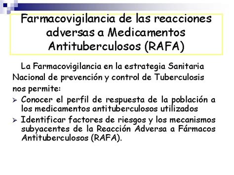 FARMACOVIGILANCIA A MEDICAMENTOS ANTITUBERCULOSOS Q F KELLY SERRANO