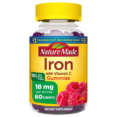 Nature Made Iron Gummies 18 Mg With Vitamin C 60 CT