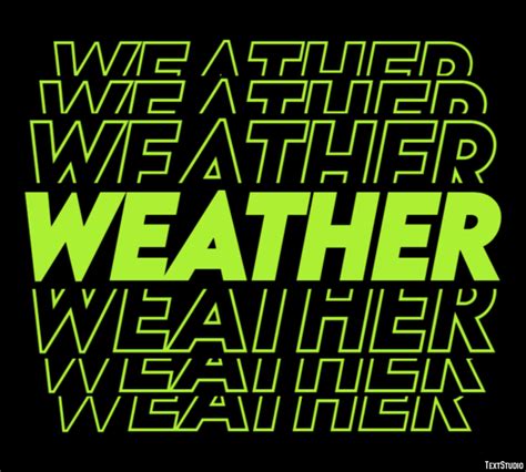 Weather Text Effect And Logo Design Word