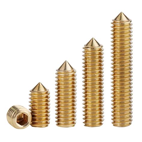 Brass Hex Socket Metric Thread Hexagon Headless Grub Set Screws Grub