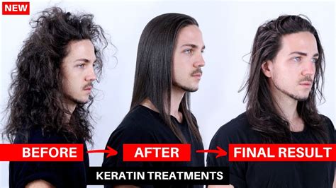 Before And After A Keratin Hair Treatment For Guys With Wild Hair Mens