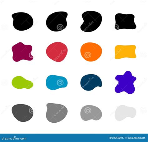 Blob Shapes Vector Set Organic Abstract Splodge Elemets Collection