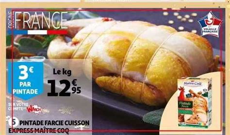 Promo Pintade Farcie Cuisson Express Ma Tre Coq Chez Auchan Icatalogue Fr