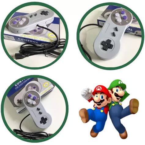 Kit 2 Controles Super Nintendo Snes Usb Para Pc Tv Box Retro MercadoLivre