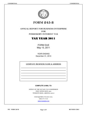 Fillable Online Form B Pdf Office Of The Navajo Tax