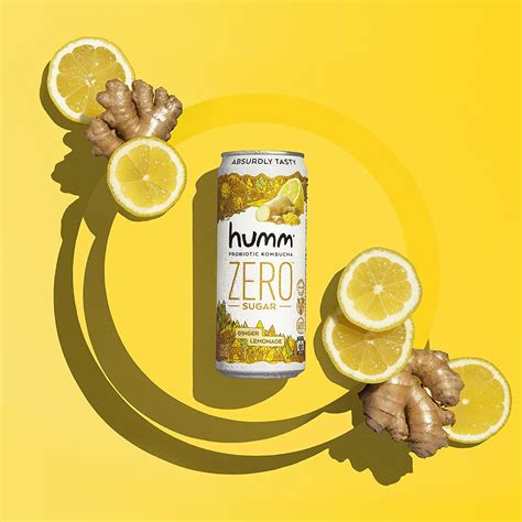 Snapklik Humm Probiotic Kombucha Zero Sugar Ginger Lemonade No