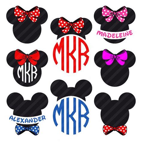 Minnie Mouse Monogram Mickey Mouse Monogram Minnie Svg Images