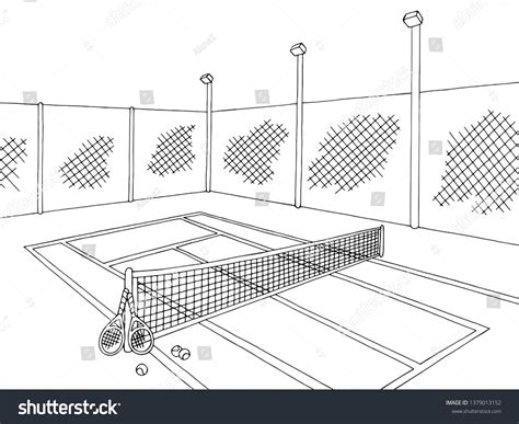 1,269 Tennis court sketch Images, Stock Photos & Vectors | Shutterstock